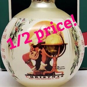 1989 Vintage Rare! Collectable Norman Rockwell Christmas Hallmark orname…